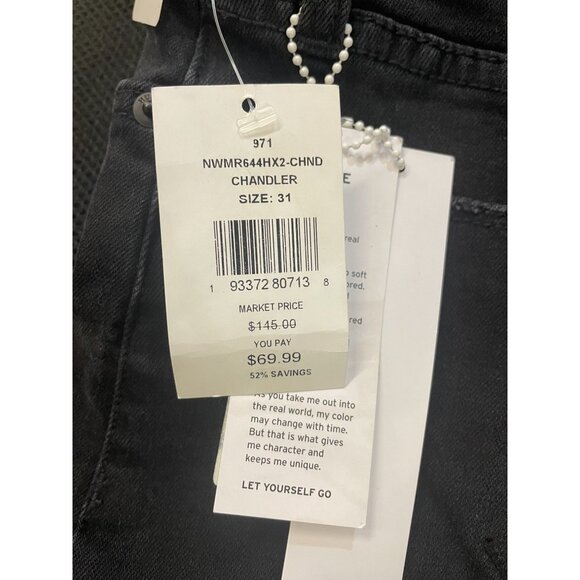 Hudson Womens Gracie Mid Rise Black Distressed Denim Cut Off Shorts Sz 31 New - Picture 9 of 10